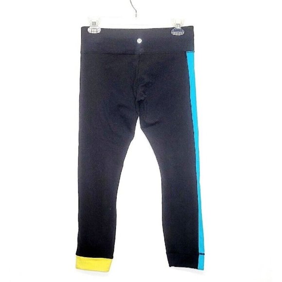 Lululemon Amped Cropped Colorblock Leggings Womens Size 6 Multicolored Fitness - Picture 2 of 9